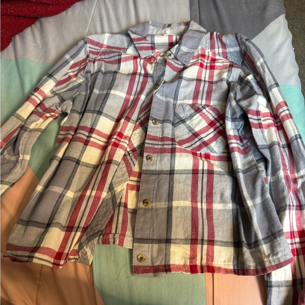 sonoma goods for life red and grey flannel, in good condition
